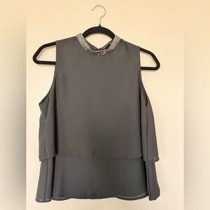 Elegant Gray Sleeveless Dress